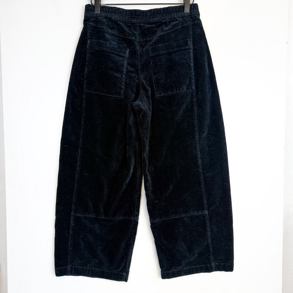 Pilcro Anthropologie Corduroy Barrel Crop High Rise Pants Black - XSP XS Petite - Picture 5 of 9